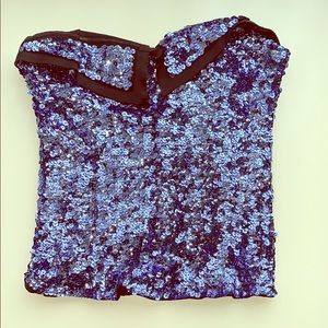 Bebe sequin tube top